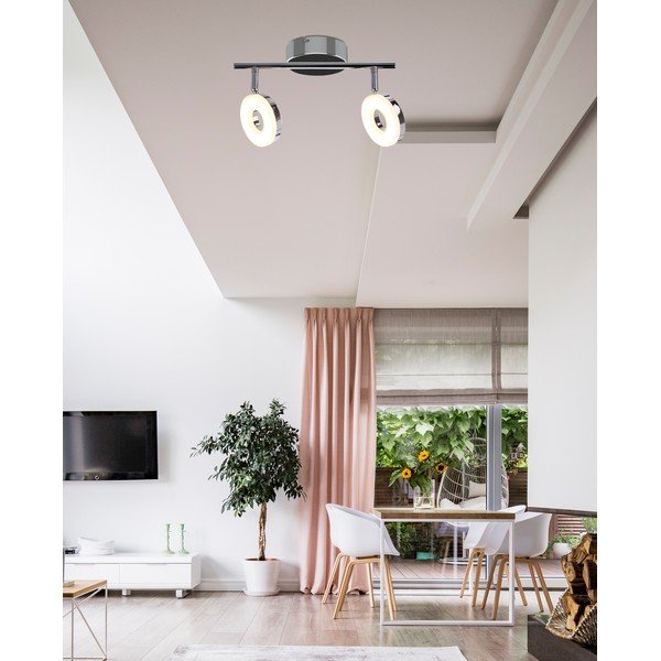 Lampa sufitowa LED w kolorze srebra z połyskiem 27x16 cm Thema – Candellux Lighting-image-1