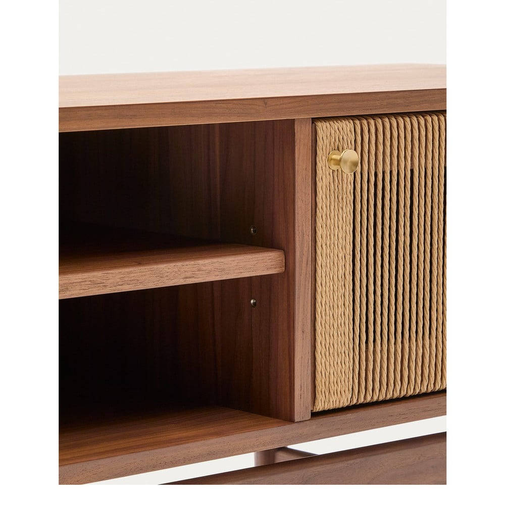 Brązowa szafka pod TV w dekorze orzecha 200x50 cm Elan – Kave Home (zdjęcie 11)