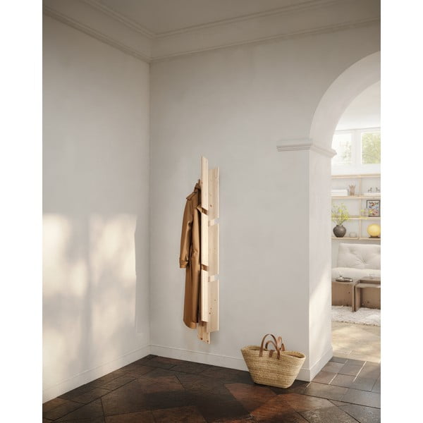 Wieszak ścienny z litego drewna sosnowego w naturalnym kolorze 26 cm Keeper – Karup Design-image-3