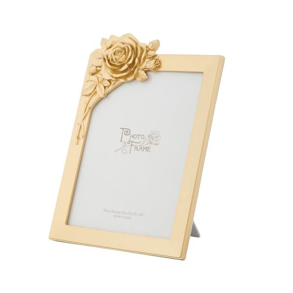 Żółta ramka na zdjęcia z żywicy Mauro Ferretti Glam Rose, 24,5x32,8 cm