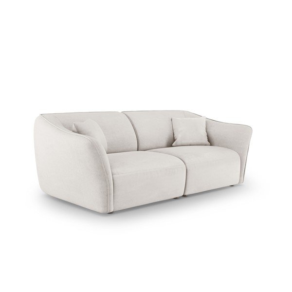 Biała sofa z materiału bouclé 206 cm Tokyo – Cosmopolitan Design-image-1