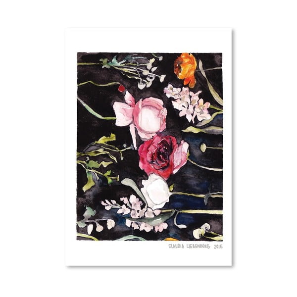 Plakat Americanflat Blooms on Black II by Claudia Libenberg, 30x42 cm