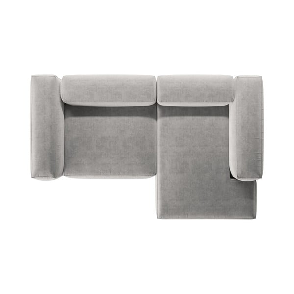 Jasnoszary narożnik (prawostronny/z szezlongiem) Bergamo – Cosmopolitan Design-image-3