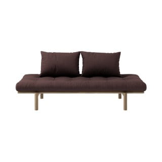 Brązowa rozkładana sofa 200 cm Pace – Karup Design