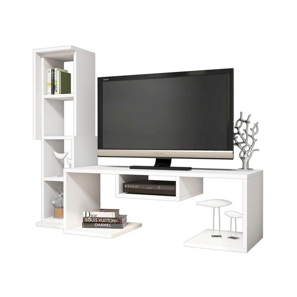 Biały komplet mebli pod TV Bacio-image-2
