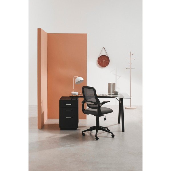 Czarne tapicerowane krzesło biurowe Gilmore – Yes Everyday-image-1