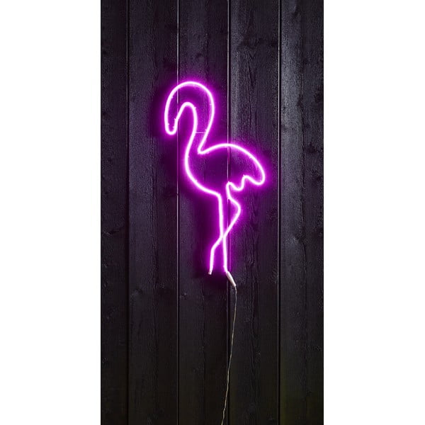 Neonowa ścienna dekoracja świetlna Star Trading Flatneon Flamingo, wys. 74 cm