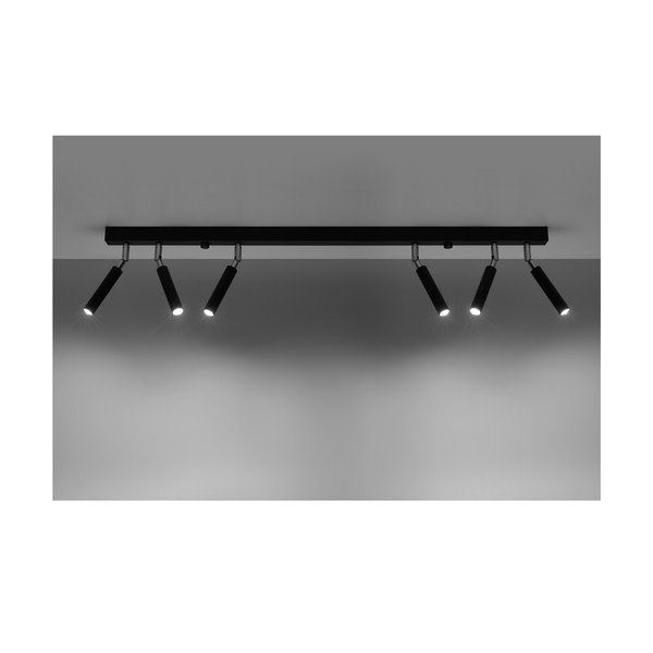 Czarna lampa sufitowa Sollux Tiden Sei-image-1