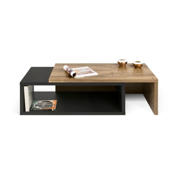 Czarny stolik rozkładany TemaHome Jazz Walnut Black-image-2