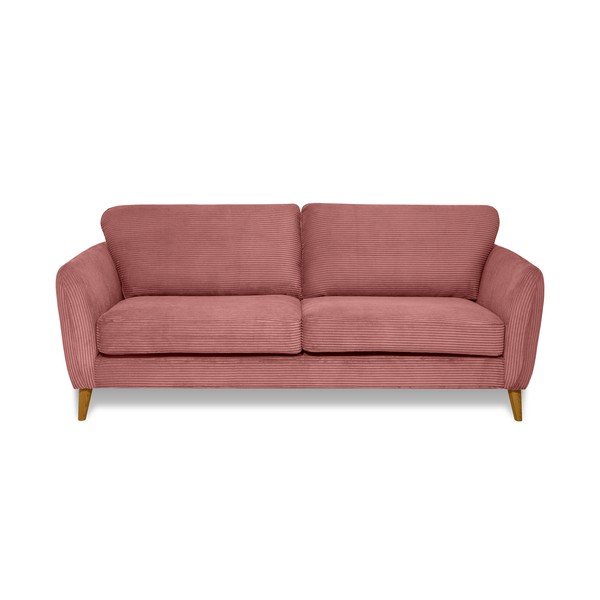 Różowa sztruksowa sofa 206 cm Paris – Scandic
