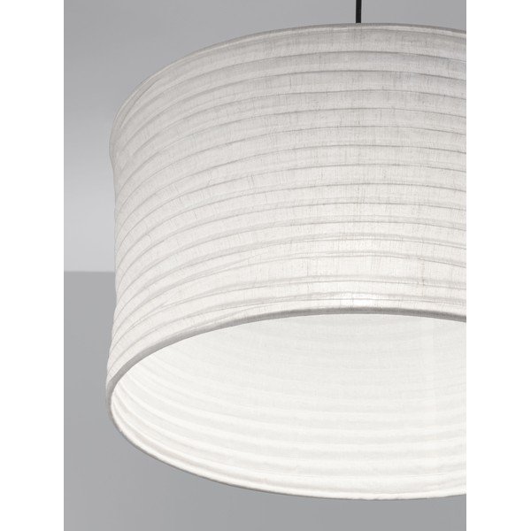 Biała lniana lampa wisząca ø 50 cm Linnet – Nova Luce-image-4