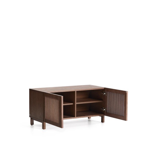 Ciemnobrązowa szafka na buty w dekorze jesionu 98x50x43 cm Beyla – Kave Home-image-3