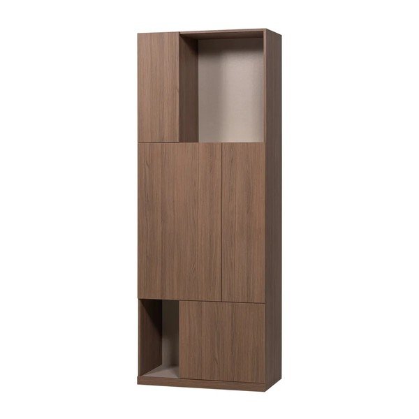 Szafka modułowa w ciemnym naturalnym kolorze 80x215 cm Build – WOOOD