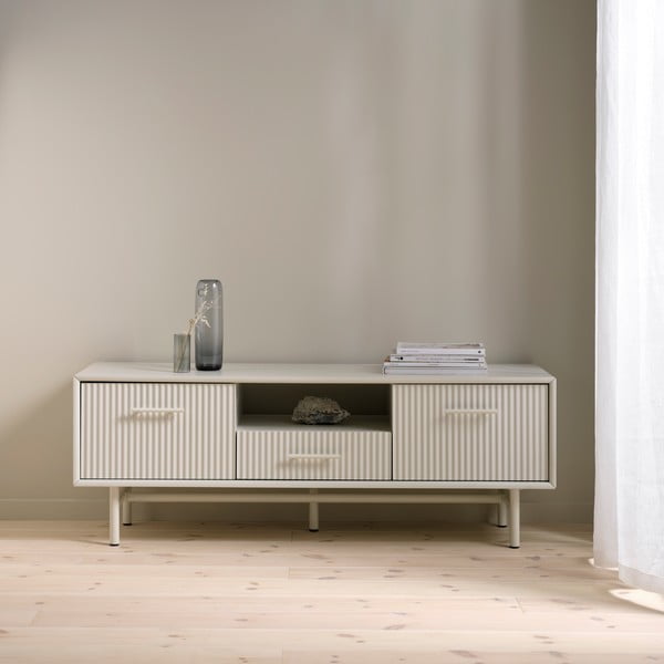 Szara szafka pod TV 140x50x45 cm Palma – Unique Furniture-image-1