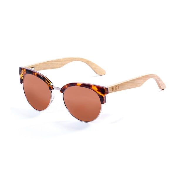 Bambusowe tygrysie okulary przeciwsłoneczne z brązowymi szkłami Ocean Sunglasses Medano Blake