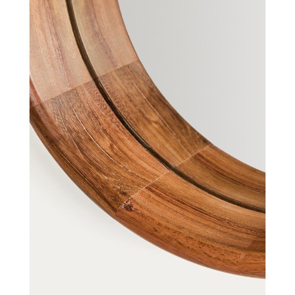 Lustro z drewnianą ramą ścienne ø 30,5 cm Berale – Kave Home-image-3