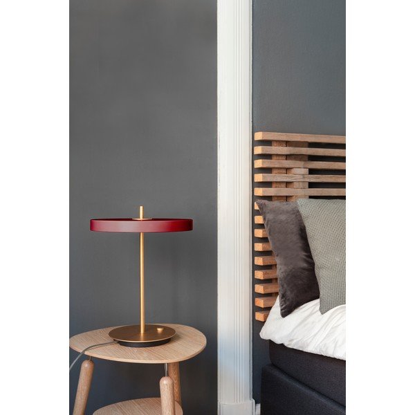 Bordowa lampa stołowa LED ze ściemniaczem i metalowym kloszem (wysokość 41,5 cm) Asteria Table – UMAGE-image-4