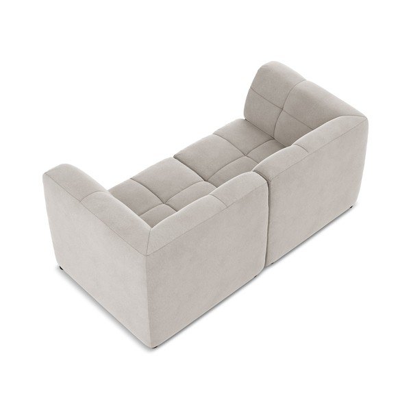 Beżowa aksamitna sofa 180 cm Aloha – Makamii-image-4