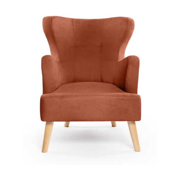 Ceglasty fotel typu uszak Noemye – Bonami Selection-image-2