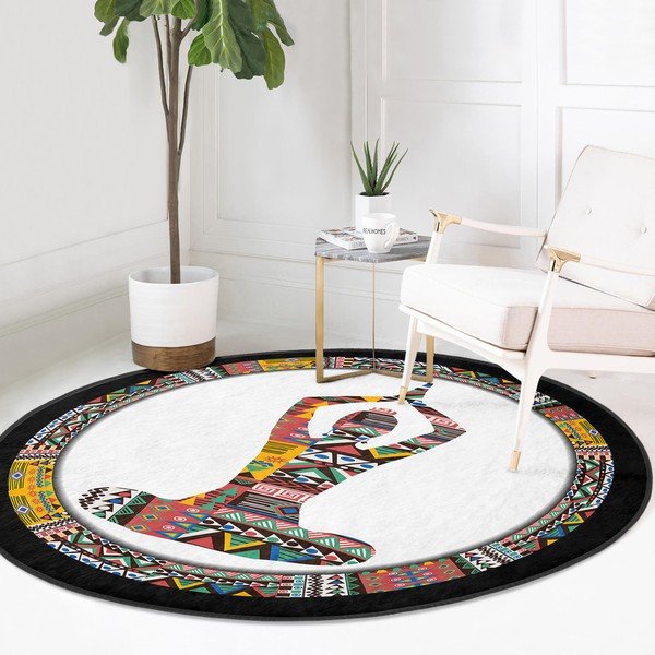 Okrągły dywan odpowiedni do prania i robotów sprzątających ø 80 cm Comfort – Mila Home-image-2