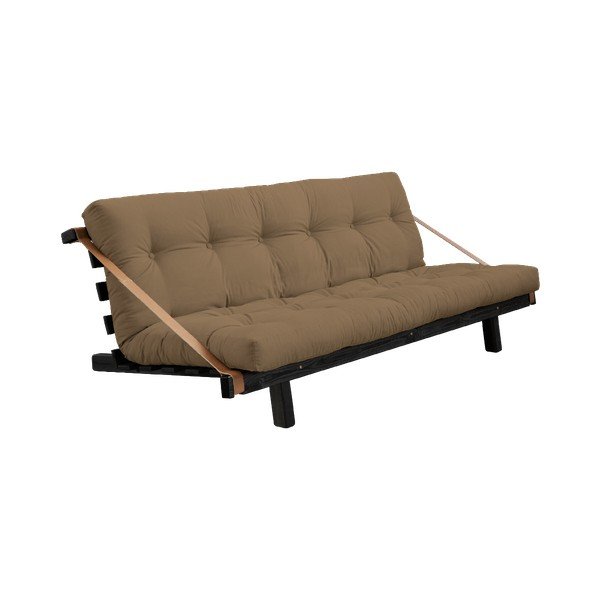 Sofa rozkładana z brązowym obiciem Karup Design Jump Black/Mocca-image-1