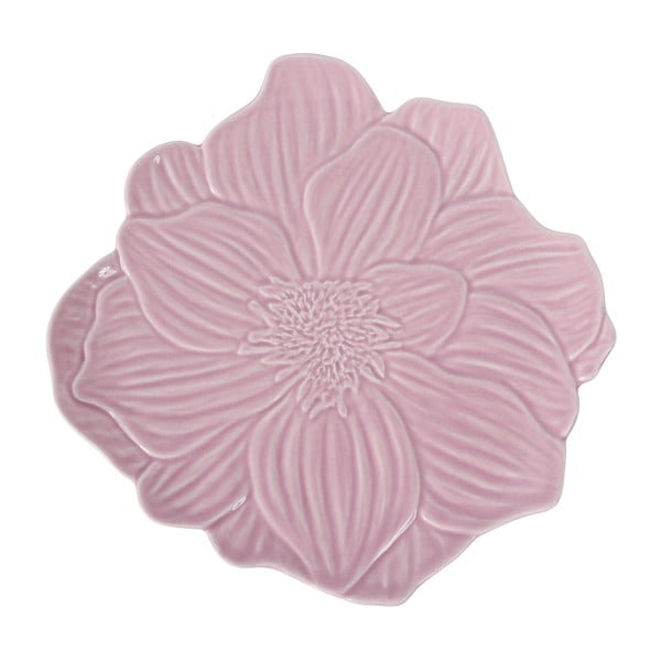 Różowy talerz kamionkowy Côté Table Rosal, ⌀ 21,5 cm
