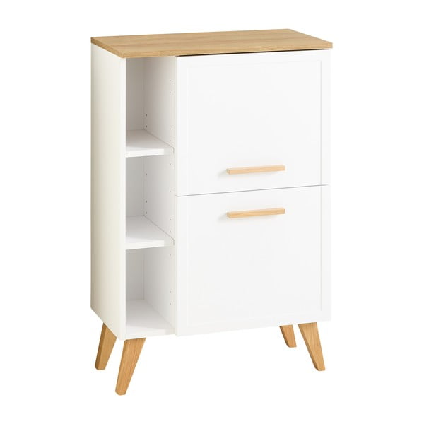 Biała niska wisząca szafka łazienkowa 77x60 cm Quickset 383 – Pelipal-image-2