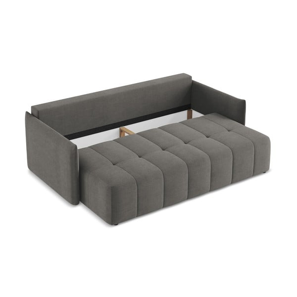 Ciemnoszara rozkładana/ze schowkiem sofa 225 cm Moku – Makamii-image-4