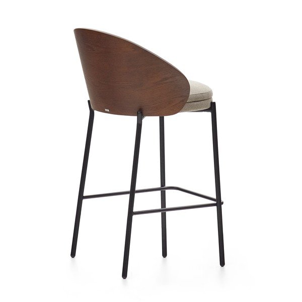 Brązowo-beżowy hoker (wysokość siedziska 65 cm) Eamy – Kave Home-image-4