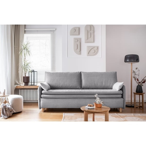 Jasnoszara rozkładana sofa 207 cm Simon – Miuform-image-1