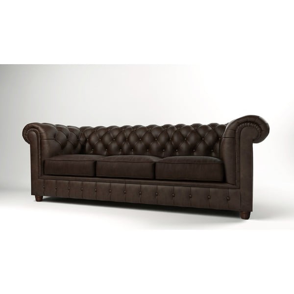 Ciemnobrązowa aksamitna sofa 230 cm Cambridge – Ropez