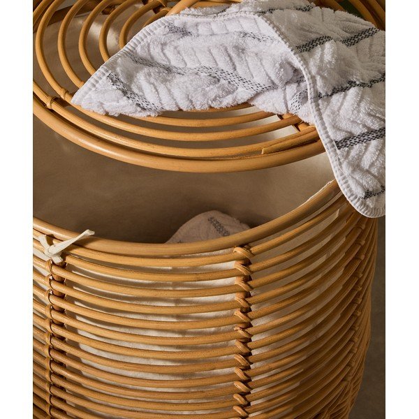 Rattanowy kosz na pranie w naturalnym kolorze Liora – Kave Home-image-2