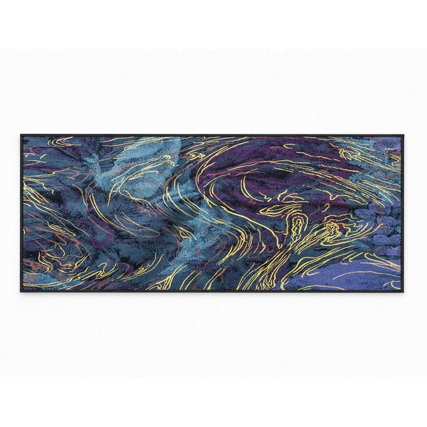 Ciemnoniebieski dywan odpowiedni do prania 80x150 cm Swirls – Oyo Concept-image-2