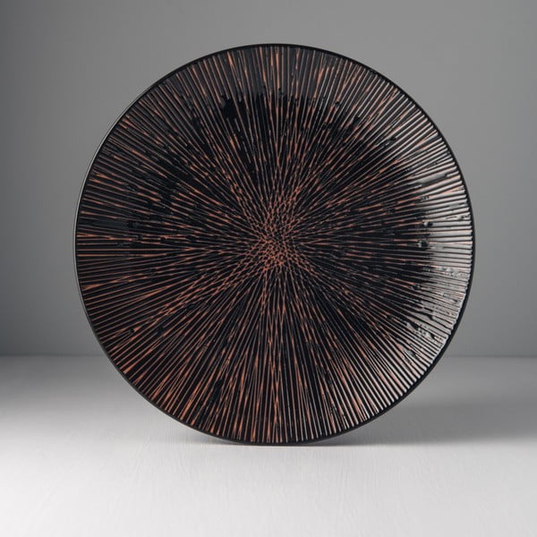 Talerz z ceramiki Made In Japan Bronze Converging, ⌀ 29 cm
