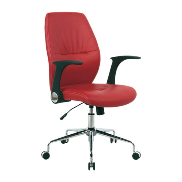 Krzesło biurowe na kółkach Icaro, czerwone