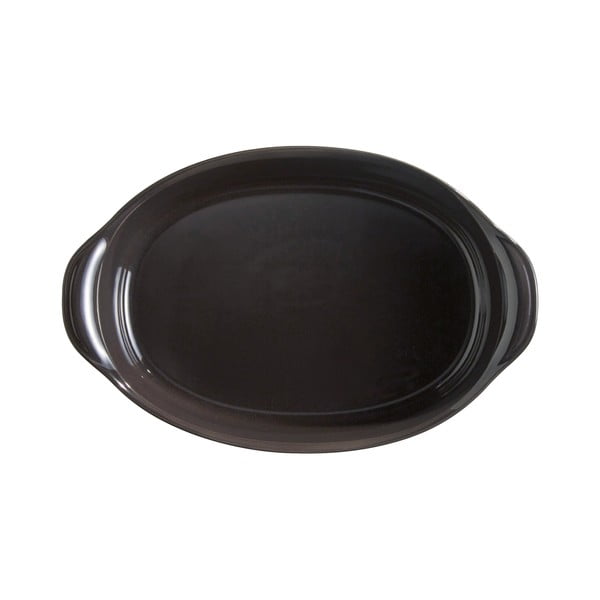 Czarna owalna misa do zapiekania Emile Henry, 2,3 l-image-1