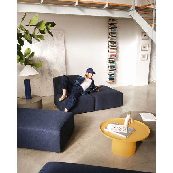 Musztardowy metalowy okrągły stolik ø 72 cm Fleksa – Kave Home-image-3