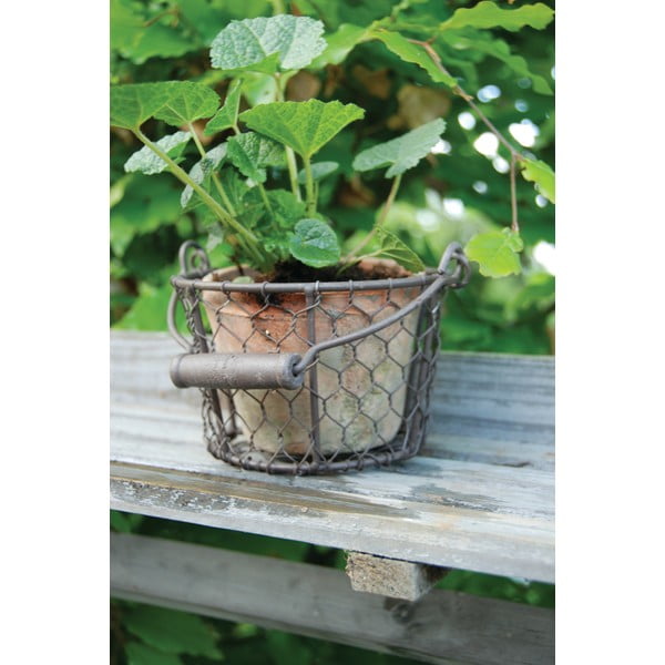 Terakotowa ręcznie wykonana doniczka ø 12 cm – Esschert Design-image-1