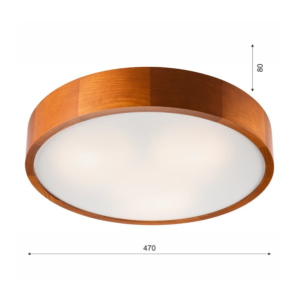 Koniakowa lampa sufitowa ze szklanym kloszem ø 47 cm Eveline – LAMKUR-image-4