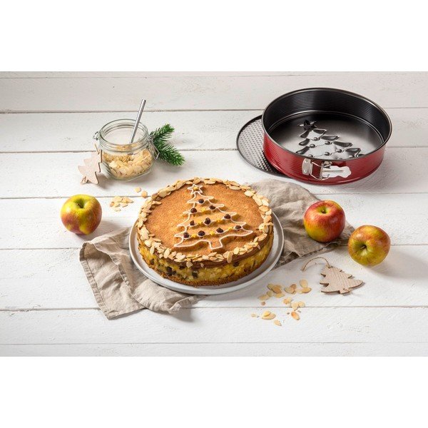 Czerwona stalowa tortownica Zenker Sparkling Christmas, ø 26 cm-image-1