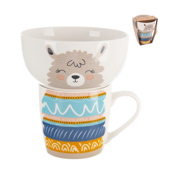 Porcelanowy zestaw kubka i miski 2 szt. 350 ml – Orion