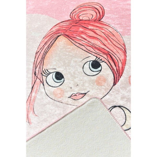 Różowy antypoślizgowy dywan dziecięcy Conceptum Hypnose Pretty, 140x190 cm-image-2