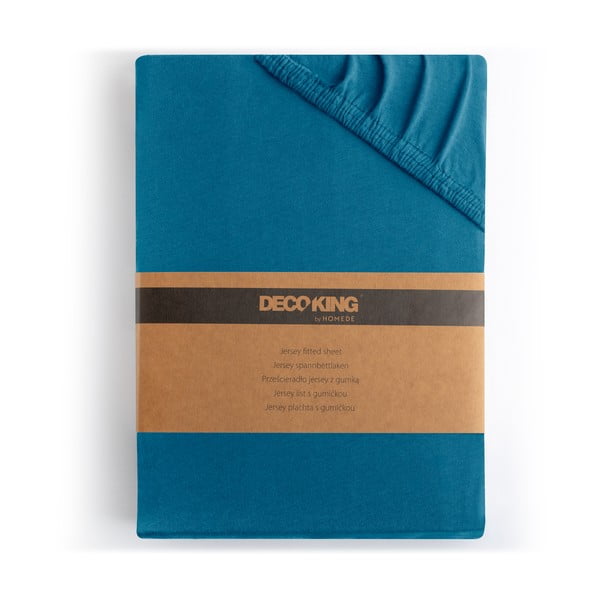 Morskie dżersejowe prześcieradło z gumką 140x200 cm Amber – Restilo-image-4