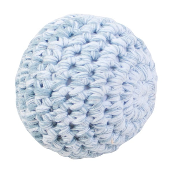 Niebieska szydełkowa piłeczka Sebra Crochet Ball, ⌀ 8 cm