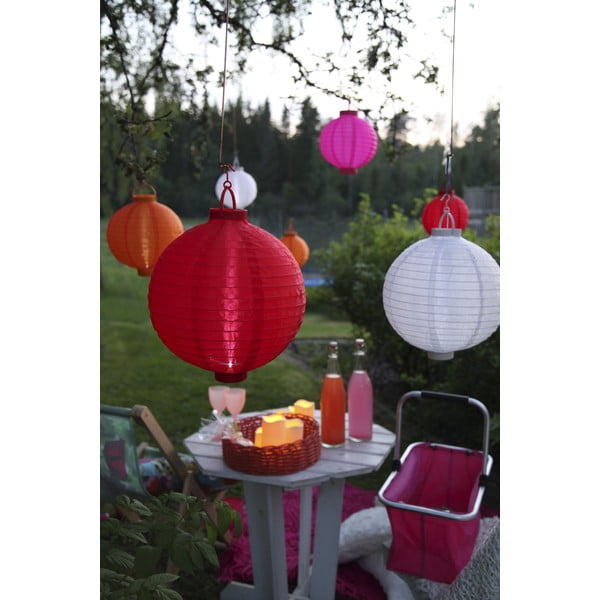 Różowy ogrodowy lampion solarny LED Star Trading, ø 20 cm-image-2