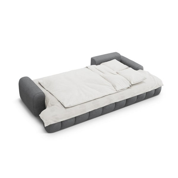 Szary rozkładany/ze schowkiem narożnik (prawostronny/z szezlongiem) Linz – Cosmopolitan Design-image-4