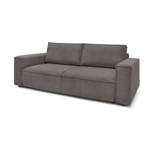 Szarobrązowa sztruksowa rozkładana sofa 245 cm Nihad – Bobochic Paris-image-3