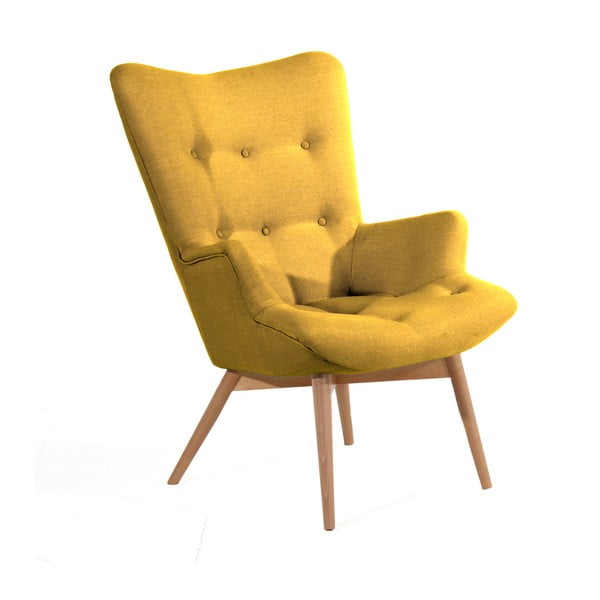Żółty fotel Max Winzer Aiko