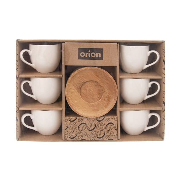 Białe porcelanowe filiżanki zestaw 6 szt. 125 ml Whiteline – Orion-image-2