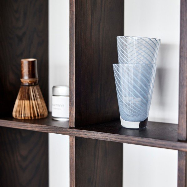 Wielopoziomowa półka z litego drewna jesionowego w ciemnym naturalnym kolorze 58 cm Grid – OYOY Living Design-image-2